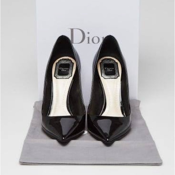 Dior Shoes - Dior Black Patent Leather Heels